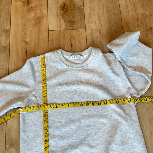 Salomon Women's Lightweight SOFT Sweatshirt Heathered Gray/White Large - Picture 4 of 9